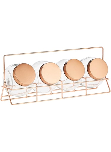 Harmony table top 4pcs glass spice jar set 210ml