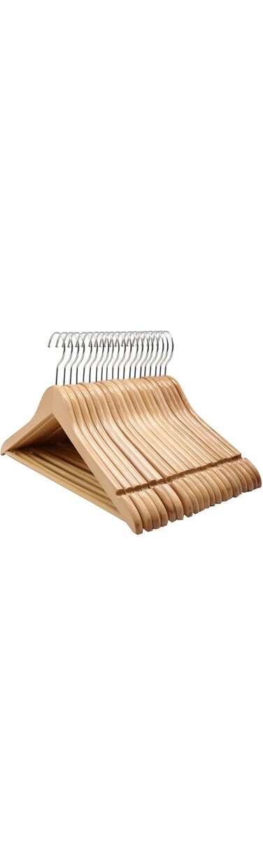 ECVV Plastic Suit Hangers - Smooth Finish Solid Plastic Coat Hanger with Non Slip Pants Bar, Swivel Hook and Precisely Cut Notches for Camisole   Jacket   Pant   Dress Hangers   6 PIECES