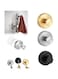 3 Pcs No-Drill Hooks, New Stainless Steel Waterproof Suction Cup Hooks, Suction Cup Hooks for Shower, Bathroom, Hanging Towels, Mounting on Glass Shower Doors, Mirrors(Golden+Black+Silver）