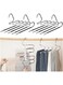 2PCS Pants Hangers Multi-function Clothes Hangers Non-Slip &amp; Space-Saving, Foldable Stainless Steel Hanger for Trousers, Jeans, Clothes, Scarves &amp; Towels