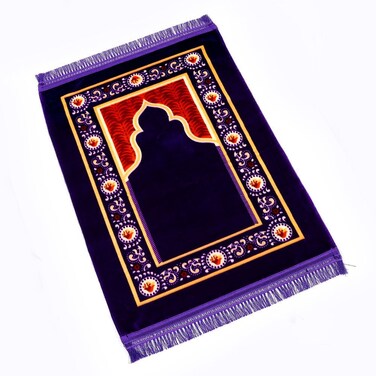 STARGOLD Traditional Turkish Prayer Mat 80x120 cm Large Portable Multicolor Islamic Prayer Rug, Janamaz Sajjadah For Men And Women