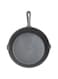 Kitchencraft Round Deluxe Cast Iron 24 Cm Grill Pan, Black