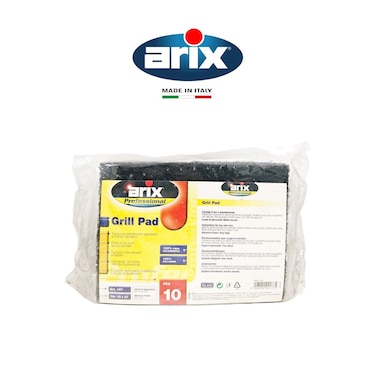 Arix Professional 10-pcs Grill Pad &ndash; Heavy-Duty Abrasive Scouring for Tough Cleaning