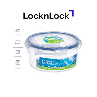 LocknLock 600ml  Round  Airtight Food Storage - BPA-Free, Microwave, Freezer, and Dishwasher Safe