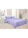 3-Piece Duvet Covers With Pillowcases Set cotton_blend Lilac 160 x 220cm