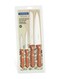 Dynamic 4 Pieces Knife Set with Stainless Steel Blade and Natural Wood Handle