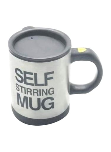 Self Stirring Mug Silver/Grey 0.4Liters