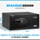 Rubik Hotel Safe Box, Digital Locker, Laptop Size Wide and Low Profile Steel Security Safe with Keys RB-CY200 (Size 42x20x37cm) Black
