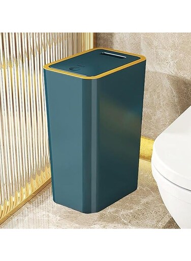 Trash Can with Lid, Garbage Can, Trashcan with Lid, Multipurpose Trash Bin with Lid, Easy Clean Wastebasket for Home, Kitchen, Bedroom, Office, Under Desk Prime, Green
