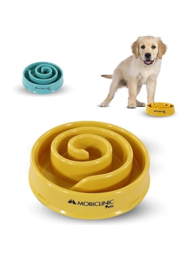 Mobiclinic&reg; Pets Anti-Slinging Bowl Dogs, Non-Slip, Spiral Shape, Feeding Bowl, 19.5 x 4.6 x 20.6 cm, Digestive, 500 ml, Easy to Clean, Robust and Durable, Cats, Pets