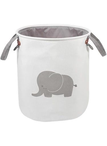 Maanys Laundry Basket, Toys Storage Organizer 38 * 36CM Foldable Fabric Household Storage Bin (Elephant)