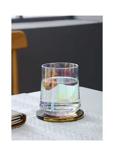 Household Electroplated Spiral Glass Clear 8x9.6cm