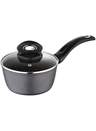 Bergner Orion Saucepan Induction, 16 Cm, Forged Aluminium, Induction Bottom, Grey Colour, Marble+ Coating, Bg8517Mbg
