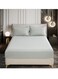 Bedding Fitted Sheet 3-Pcs Super King Size Solid Bed Sheet Set Fits(200x200CM) With Pillowcases And 35 CM Extra Deep Brushed Microfiber Bed Sheet,Ansonia