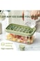 Double-layer 64-grid ice tray with press-to-release design and included ice shovel for convenience