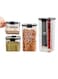 AMERTEER 4-Piece Food Storage Containers Set   BPA-Free Airtight Plastic Canisters for Flour, Snacks, Sugar, Rice &amp; Pantry Organization   Stackable, Dishwasher-Safe   (1800ML, 1300ML, 700ML, 460ML)