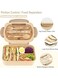 Lunch Box Containers for Adults Children with 3 Comp. Large 1400ml for Office, School, Home, Travel, Kids, Girls, Boys, LeakProof with Utensils, BPA Free, Microwave Safe (Beige)