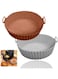 Duomama 2-Pack Air Fryer Silicone Pot Liners - Non-Stick, Food Safe, and Reusable Accessories for 3QT-5QT Air Fryers - Replace Flammable Parchment Paper with Ease