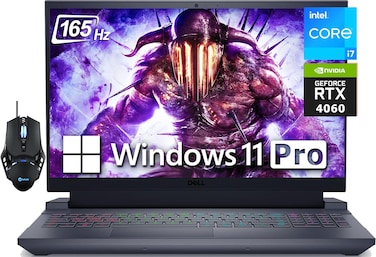 Dell G15 5530 Gaming Laptop Computer 2024 Newest, 15.6" FHD 165Hz Display, Intel 14-Core i7-13650HX, NVIDIA GeForce RTX 4060, 32GB DDR5, 1TB SSD, Backlit Keyboard, Wi-Fi 6, Windows 11 Pro (Upgraded)