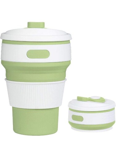 Folding Coffee Cup BPA Free Portable Travel Mug, Collapsible Silicon Cup For Outdoor Sport Gym Camping