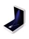 iSuperb LED Pendant Necklace Box Bracelet Box Couple Jewelry Gift Boxes Case Small Jewelry Display for Proposal Engagement Wedding (White)