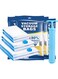 Vacuum Compression Storage Bags, 5 Pack Vacuum Bags (2L+2M+1J) with free Hand Pump, Vacuum Seal Bag for Clothes, Bedding, Blankets, Pillows, Seasonal Storage for Home &amp; Travelling