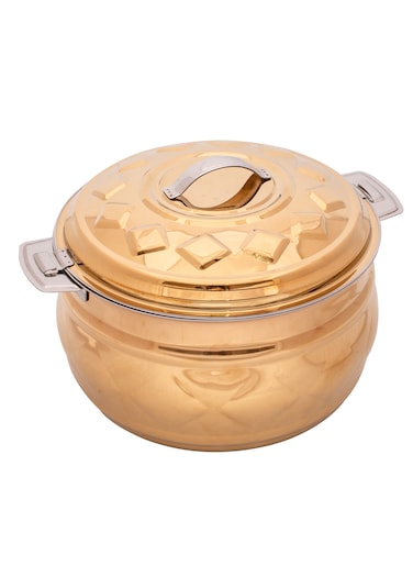 Stainless Steel New Diamond Hotpot 3.5 Liters Gold Colour