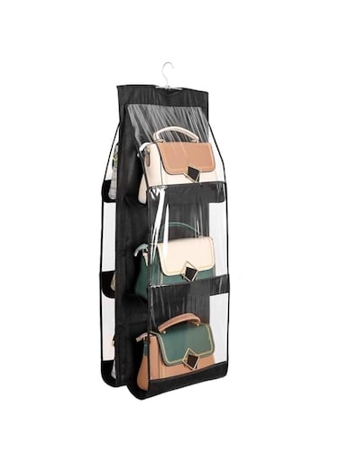 Bolivia's Hanging Handbag Organizer, Upgrade Dust Proof Purse Organizer Closet with 6 Pockets, Foldable Wardrobe Closet Organizer, Handbag Storage Organizer for Family Closet Bedroom