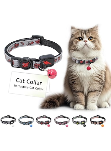 Doco DCAt011 Reflective Cat Collar, Red