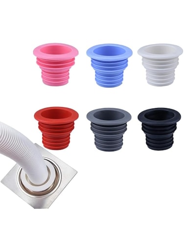 6-Pack Silicone Drain Pipes Seal Plug, Drain Pipe Hose Deodorant, Floor Drain Odor Proof Core, Sewer Seal Ring for Washing Machine Laundry Room Bathroom Bathtub. (6)