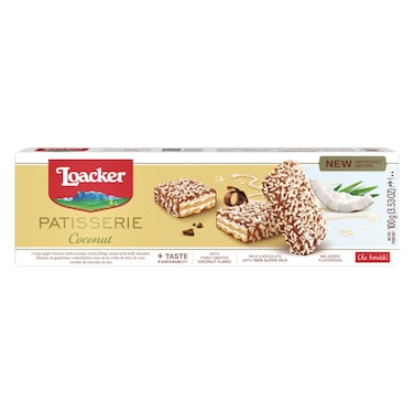 Loacker Milk Chocolate Biscuits with Coconut Cream, 100g