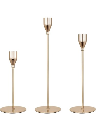 Bolivia's Candlestick Holders, 3 Pcs Taper Candle Holders, Decorative Candlestick Holder for Easy Installation, Gold Candle Holders for Home Decor, Dinning, Party, Anniversary, Wedding