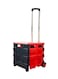 Wheeled Folding Shopping Bag Cart Red/Black 14 x 44 x 3.56cm