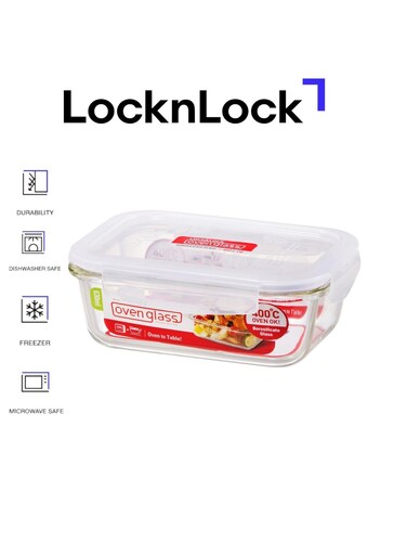&amp; LOCK LocknLock 630ml Oven Glass Rectangular Container &acirc;&euro;&ldquo; Durable, Microwave Safe Food Storage Solution