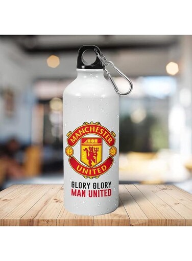 Spoil Your Wall   Glory Glory Man United   Manchester United Football Club   Merchandise Sports Printed Sipper Bottle   Sports Water Bottle   750ml