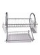 Layers Dish Rack Tableware Shelf Plate Cutlery Cup Silver