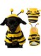 Azonee Dog Hoodie Bee Costume Pet Outfit Bumblebee Cat Clothes Funny Dog Hooded for Small Medium Dogs Puppy Chihuahua Yorkie Party Cosplay, Black and Yellow (Large)
