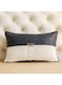 HOME Patchwork Filled Cushion - Black &amp; White - 30x50 cm   Decorative Rectangular Cushion For Sofa   Soft Polyester Throw Pillow   Stylish Home Decor