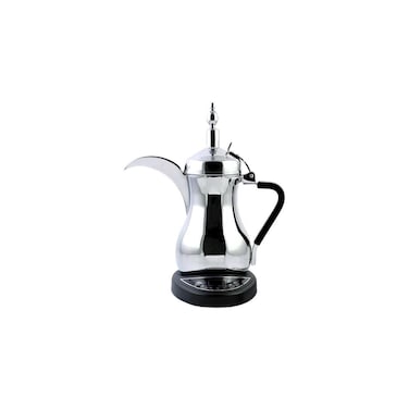 Electric Arabic Coffee Maker, Dallah Style, Digital Control Base, Chrome Finish