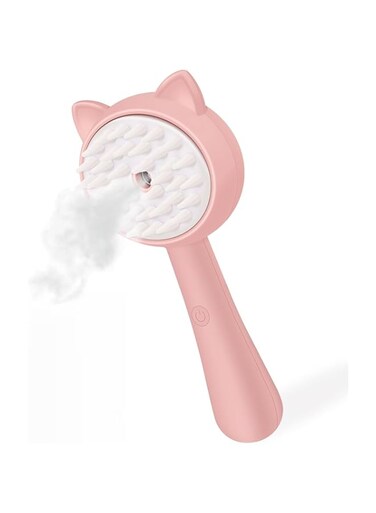 X spring Cat Steam Brush, 3-in-1 Cat Hair Brush with One-Click Release, Pet Steam Brush with TPR Material, Cleaning Function, Cat Steam Brush for Shedding, Pet Hair Cleaning Brush Comb for Cats Dogs