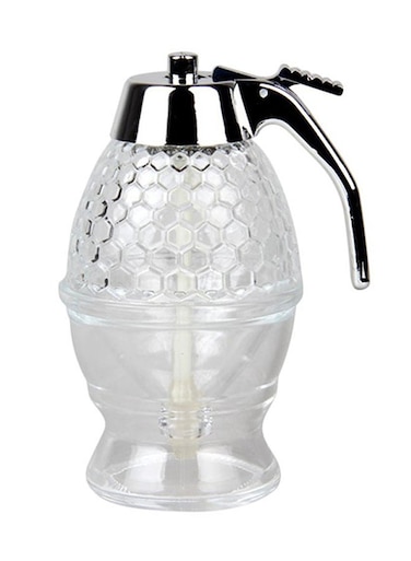 LIFE Bee Hive Acrylic Honey Syrup Dispenser Jar With Stand Clear