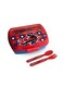 Stor Funny Sandwich Box Withcutlery Spiderman Arachnid Grid