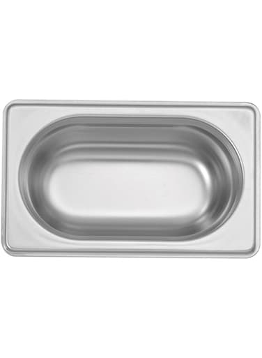 Ozti Stainless Steel GN Gastronorm Container, 1/9-100 mm, Silver