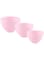 LANUOP 3 Pcs Facialmask Mixing Bowl Anti- drop Silicone DIY Facemask Bowl Cosmetic Stirring Bowls Massage Oil Dish Snack Serving Bowl for Skincare Products Pink