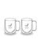 300ml Borosilicate Glass Double Wall Mug Set 2 Pcs Clear Insulated Coffee Tea Cup with UAE Flag Text Design Thermal Drinkware for Hot Cold Beverages