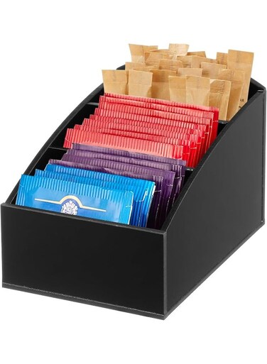 Tea Bags Holder Sugar Bag Remote Control Holder Desktop Storage Case