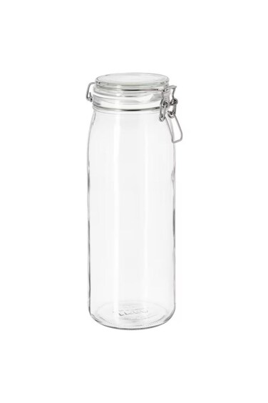 with Lid, Clear Glass, 2L &acirc;&euro;&ldquo; Airtight Food Storage Container