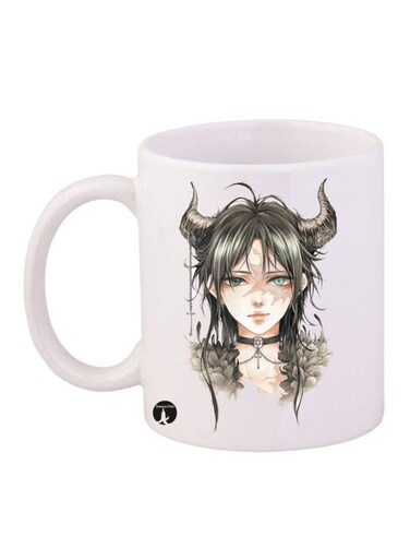 Labyrinth Of Magic Anime Printed Mug White/Black/Beige 12ounce
