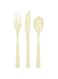 Unique Party Plastic Cutlery Set, Ivory, Pack of 18 ,Model:39502