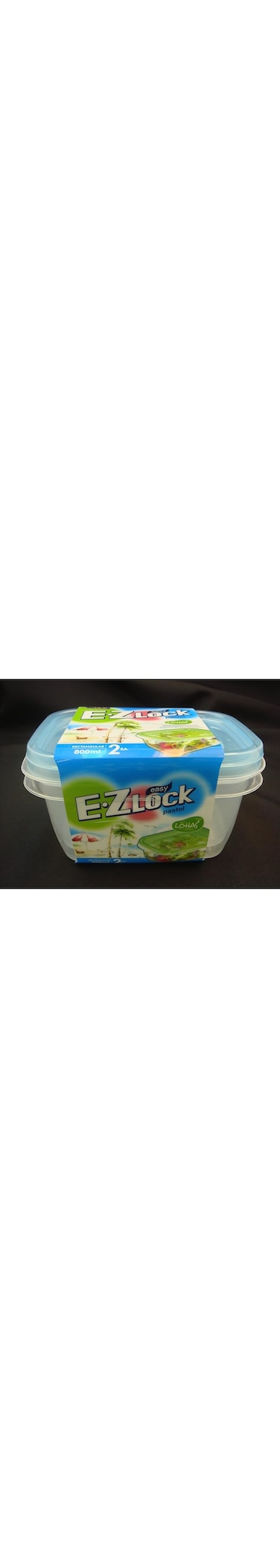 Locknlock Ez Lock Pastel Rectangular Container, Set Of 2 Piece - Blue Hle6320W